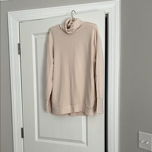 Athleta Cream Turtleneck Top